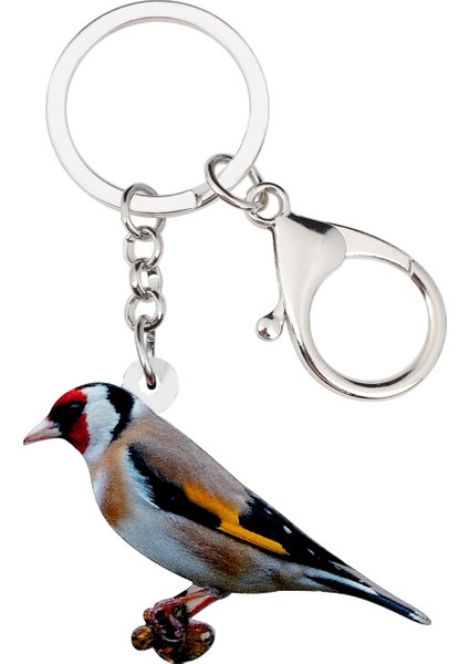 Kadın Kız Araba Çanta Için Akrilik Avrupa Saka Kuşu Anahtarlık Yüzük Anahtarlık Hayvan Takı (Yurt Dışından)