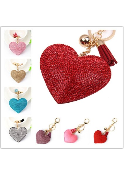 Gümüş Tarzı Kalp Şekilli Top Şansı Araba Süsü Anahtarlık Çanta Asma Kolye Anahtarlık Püskül Dekor (Yurt Dışından) modelleri