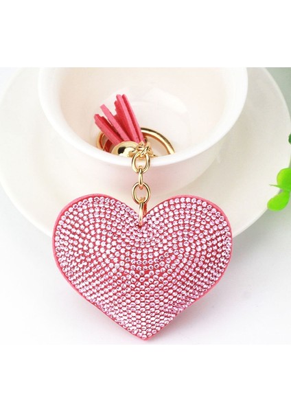 Gümüş Tarzı Kalp Şekilli Top Şansı Araba Süsü Anahtarlık Çanta Asma Kolye Anahtarlık Püskül Dekor (Yurt Dışından) fırsatları