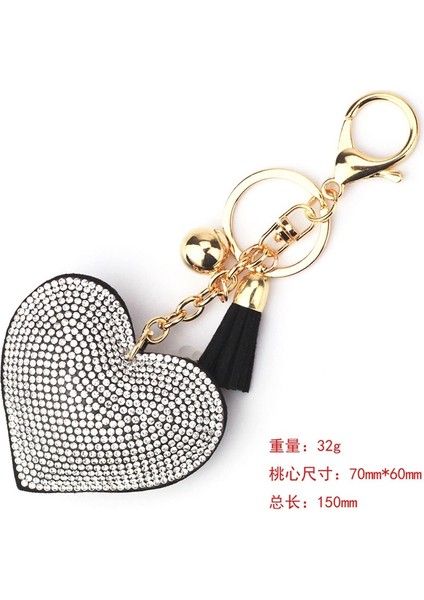Gümüş Tarzı Kalp Şekilli Top Şansı Araba Süsü Anahtarlık Çanta Asma Kolye Anahtarlık Püskül Dekor (Yurt Dışından) indirimleri