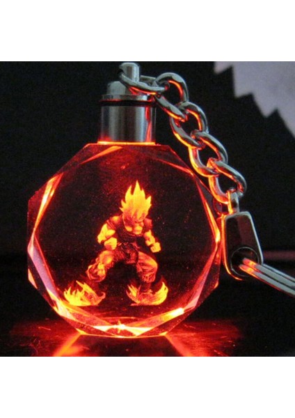 Mor Tarzı Yeni Dragon Ball Z Dragonball Süper Saiyajin Son Goku Vegeta Trunks Buu Kame-Sen'Nin Kristal Anahtarlık Led Kolye Porte Clef (Yurt Dışından) fırsatları