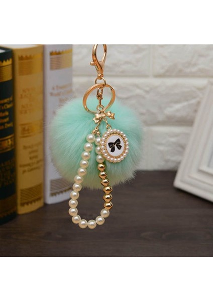 Lacivert Tarzı Kore Tarzı Sevimli Tavşan Topu Anahtarlık Boncuklu Bileklik Anahtarlık Araba Anahtarlık Çanta Için (Yurt Dışından) modelleri