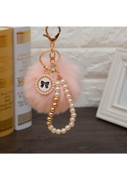 Lacivert Tarzı Kore Tarzı Sevimli Tavşan Topu Anahtarlık Boncuklu Bileklik Anahtarlık Araba Anahtarlık Çanta Için (Yurt Dışından) fırsatları