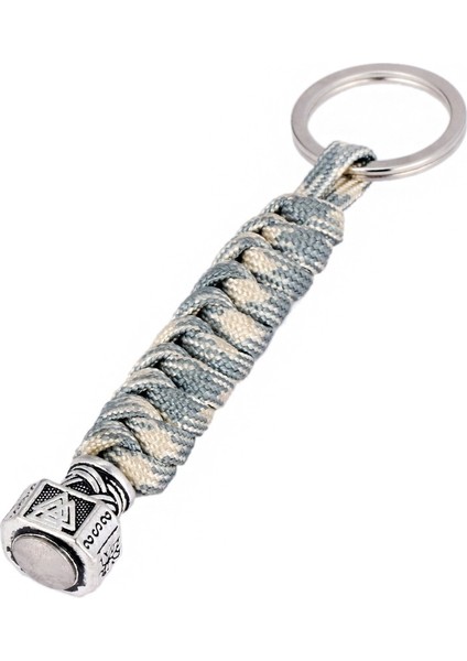 Mavi Stil El Yapımı Paracord Örgülü Anahtarlık Viking Runlar Çekiç Boncuk Damla Kolye Anahtarlık Anahtarlık Aksesuarları (Yurt Dışından) fırsatları
