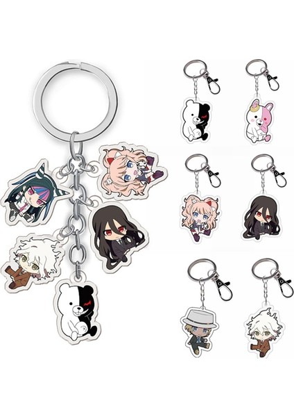 No.10 Boyutu Anime Danganronpa Akrilik Anahtarlık Kolye Dangan Ronpa Komaeda Nagito (Yurt Dışından)