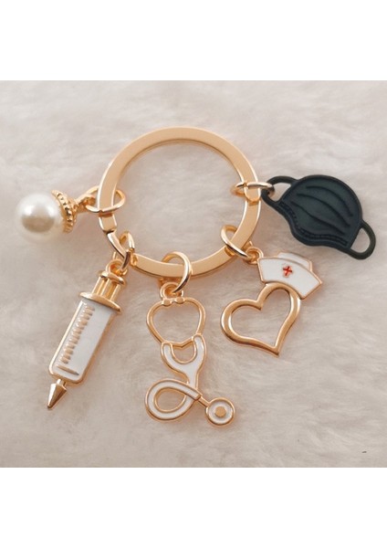 No.3 Boyutu Hemşire Tıbbi Kutu Tıbbi Anahtarlık Iğne Şırınga Steteskop Sevimli Anahtarlık Takı (Yurt Dışından) modelleri