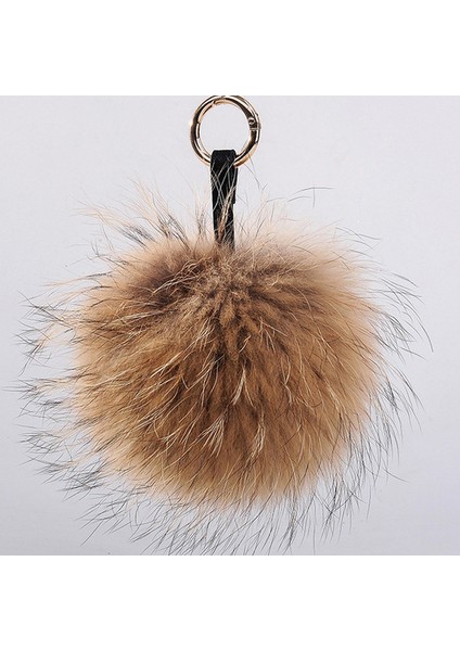 Siyah Stil 15 Cm Peluş Kürklü Top Anahtarlık Rakun Kürk Anahtarlık Llavero Pom Pom Anahtarlık Pompon Anahtarlık Anahtarlık Yüzük Porte Clef Şans Kadın Çanta Süsü (Yurt Dışından) modelleri
