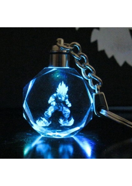 Moda Dragon Ball Dragonball Z Oğlu Saiyajin Goku Kristal Anahtarlık Led Işık (Yurt Dışından)