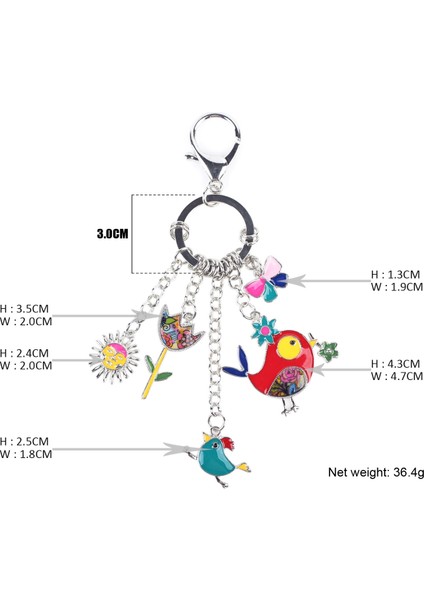 Yeşil Stil Kadınlar Ve Kızlar Için Porselen Alaşım Kuş Güneş Çiçek Kelebek Anahtarlık Bitki Anahtarlık Hayvan Takıları - Aksesuarı (Yurt Dışından) indirimleri