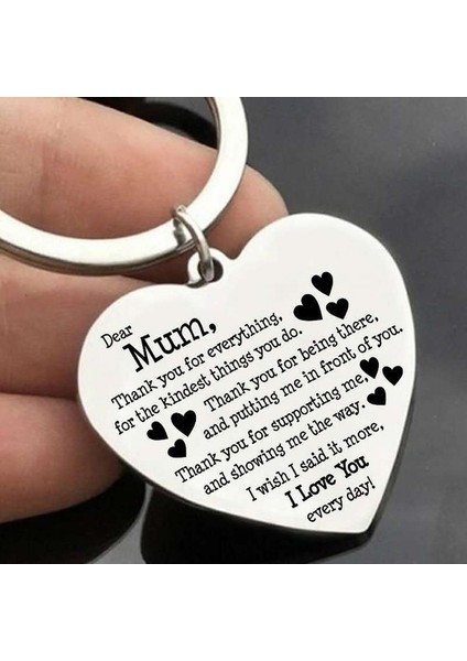 Gümüş Tarzı Anne Anne Için Paslanmaz Çelik Şeftali Kalp Anahtarlık Anneler Günü Takı (Yurt Dışından) fiyatları