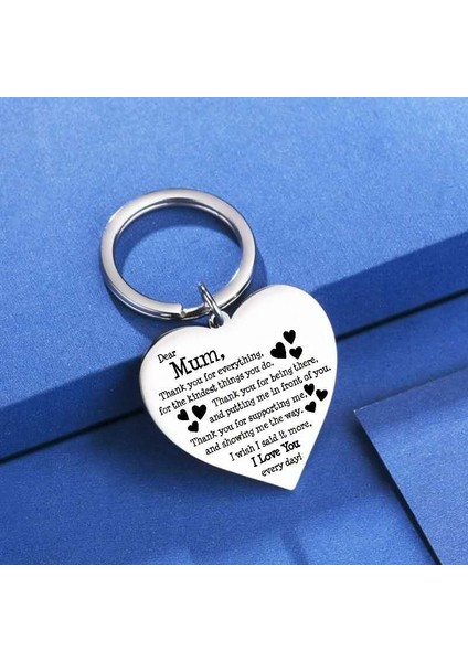 Gümüş Tarzı Anne Anne Için Paslanmaz Çelik Şeftali Kalp Anahtarlık Anneler Günü Takı (Yurt Dışından) fırsatları