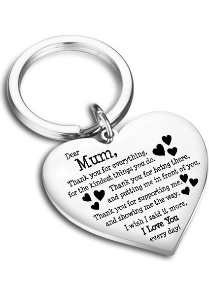 Gümüş Tarzı Anne Anne Için Paslanmaz Çelik Şeftali Kalp Anahtarlık Anneler Günü Takı (Yurt Dışından) indirimleri