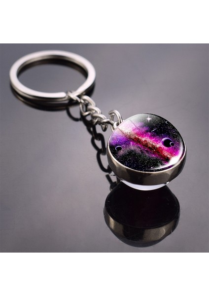 Gümüş Tarzı No.4 Boyutu Moda Cam Topuzu Uzay Nebula Galaksi Sanat Resim Çift Taraflı Cam Kolye Anahtarlık Güneş Sistemi Gezegen Uzay Anahtarlık Takı Noel leri (Yurt Dışından) modelleri