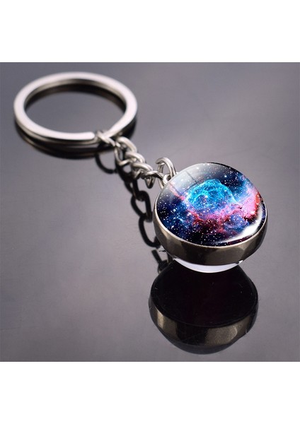 Gümüş Tarzı No.4 Boyutu Moda Cam Topuzu Uzay Nebula Galaksi Sanat Resim Çift Taraflı Cam Kolye Anahtarlık Güneş Sistemi Gezegen Uzay Anahtarlık Takı Noel leri (Yurt Dışından) fırsatları