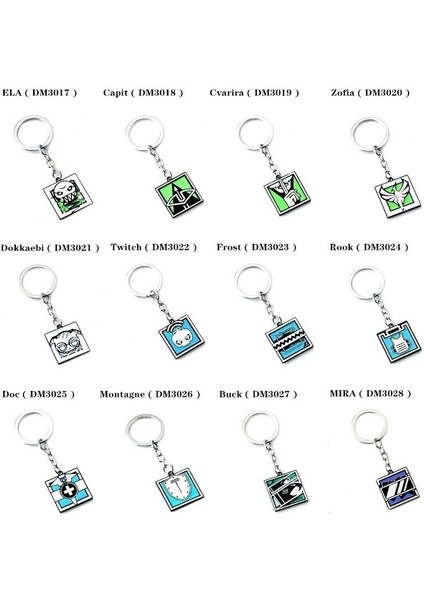 Cvarira ( Dm3019 ) Rainbow Six Siege Anahtarlık Metal Anahtarlık Erkek Anime Anahtarlık Tutucu Porte Clef Takı (Yurt Dışından) modelleri