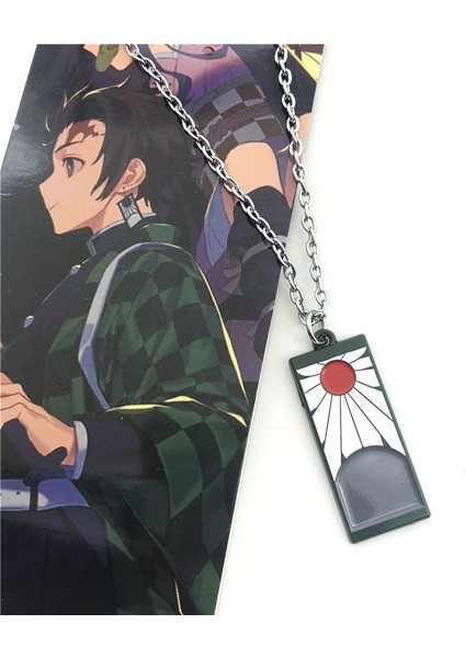 Küpeler Demon Slayer: Kimetsu No Yaiba Anime Anahtarlık Kare Kolye Tanjiro Küpe Anime Takı (Yurt Dışından) fırsatları