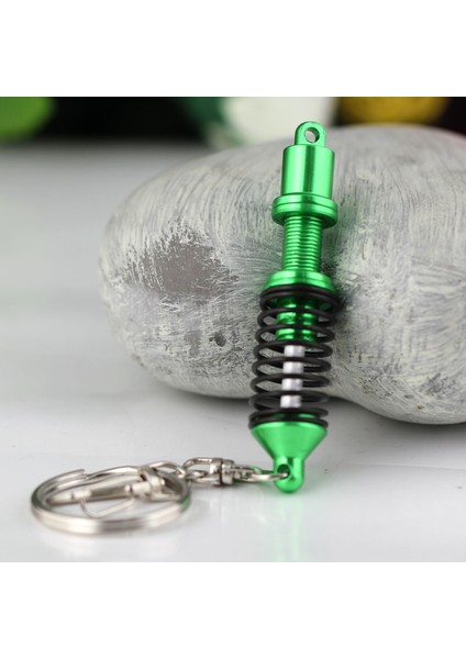 Yeşil Stil Araba Anahtar Zinciri Şok Emici Anahtarlık Yaylı Anahtar Tutucu (Yurt Dışından)