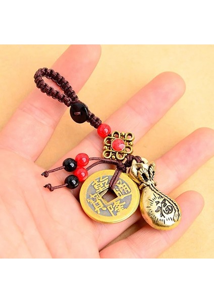 1 Bilgisayar El Yapımı Halatlı Şanslı Feng Shui Asma Takı Antik Beş Sikke Anahtarlık (Yurt Dışından) fiyatları