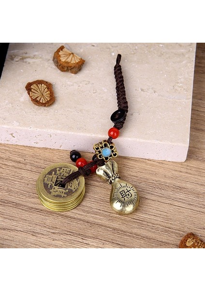 1 Bilgisayar El Yapımı Halatlı Şanslı Feng Shui Asma Takı Antik Beş Sikke Anahtarlık (Yurt Dışından) fırsatları