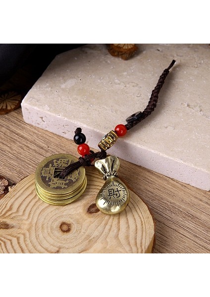 1 Bilgisayar El Yapımı Halatlı Şanslı Feng Shui Asma Takı Antik Beş Sikke Anahtarlık (Yurt Dışından) indirimleri