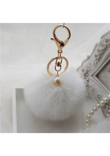 Kırmızı Stil Son Moda Pelüş Anahtarlık Süsü Chaveiro Kürk Anahtarlık Taklit Tavşan Tüyü Top Çanta Araç Aksesuarları Pandant Anahtarlık Halkası (Yurt Dışından) fırsatları