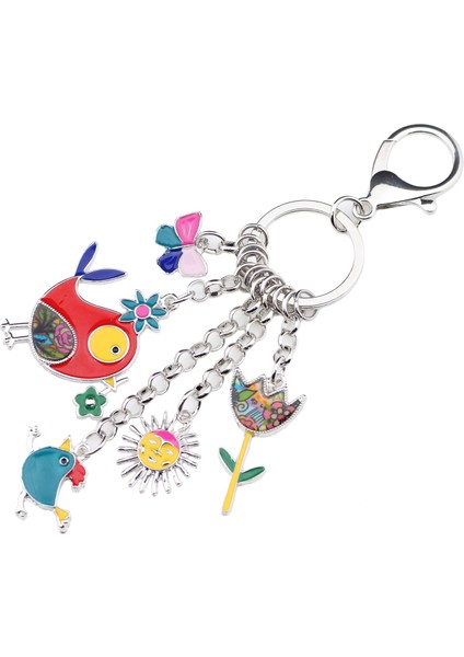 Kahverengi Tarzı Kadınlar Ve Kızlar Için Porselen Alaşım Kuş Güneş Çiçek Kelebek Anahtarlık Bitki Anahtarlık Hayvan Takıları - Aksesuarı (Yurt Dışından) fırsatları