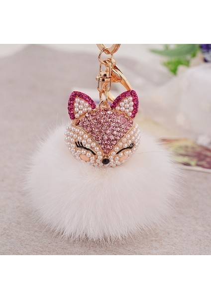Pembe Ve Yeşil Tarzı No.11 Boyutu Kadın Moda Tilki Kürkü Püskül Anahtarlık Peluş Kürk Topu Anahtarlık Çanta Süsü Anahtarlık Araba Süsü Çanta Süsü (Yurt Dışından)
