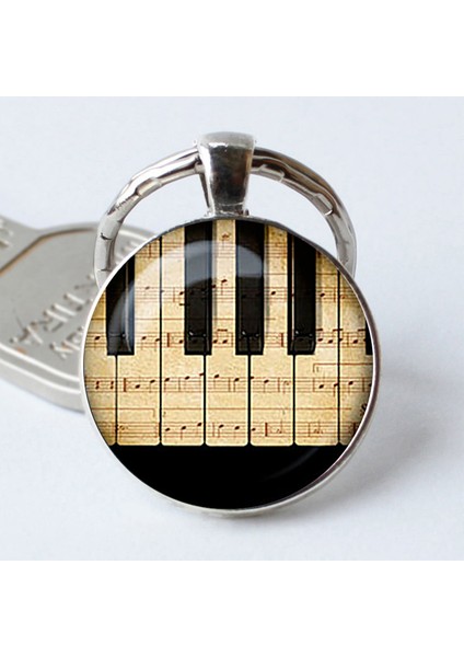 No.7 Boyutu Piyano Cam Kolye, Müzik Metal Anahtarlık, Müzik Aksesuarları, Doğum Günü si (Yurt Dışından) fiyatları