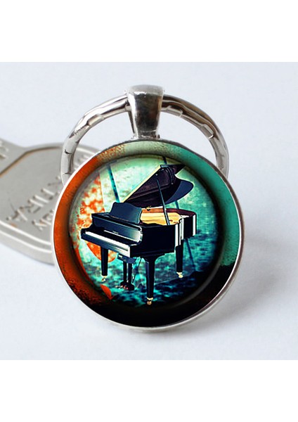 No.7 Boyutu Piyano Cam Kolye, Müzik Metal Anahtarlık, Müzik Aksesuarları, Doğum Günü si (Yurt Dışından) fırsatları
