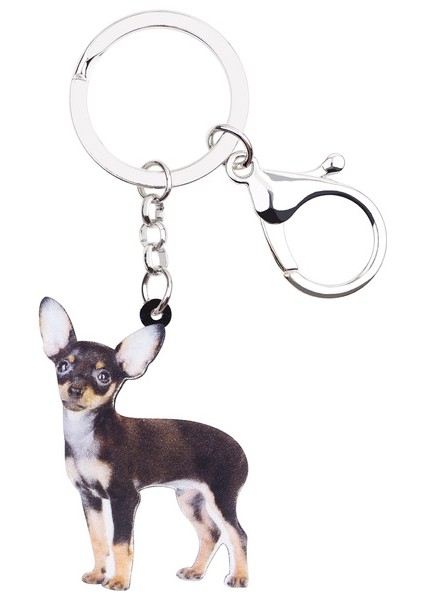 Kadın Kızlar Çanta Araba Anahtar Cıvata Anahtarlık Hayvan Takılar Akrilik Sevimli Chihuahua Köpek Anahtarlık Yüzük Anahtarlıklar Pet leri (Yurt Dışından) fiyatları