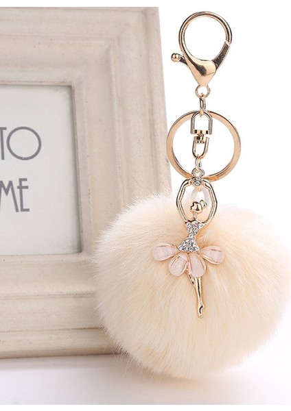 Mor Tarzı Zoeber Sahte Tavşan Kürkü Top Anahtarlık Püskül Anahtarlık Pembe Melek Kız Dört Furry Püskül Kadın Çanta Takı (Yurt Dışından) modelleri