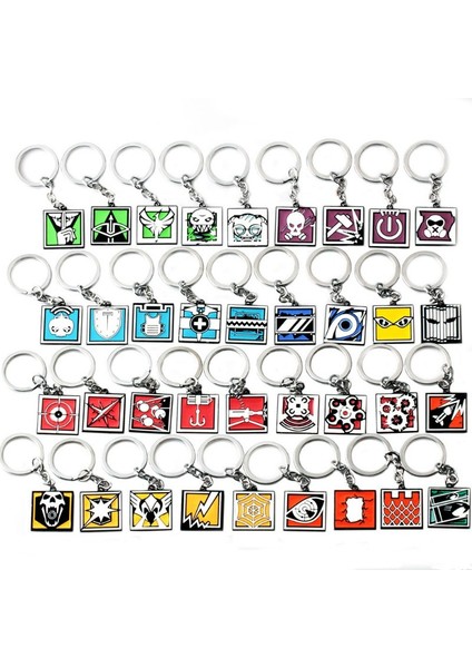 Çatışma ( Dm3136K ) Rainbow Six Siege Anahtarlık Metal Anahtarlık Erkek Anime Anahtarlık Tutucu Porte Clef Takı (Yurt Dışından)