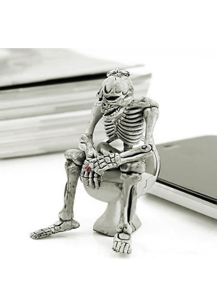 1 Adet Erkek Yaratıcı Alaşım Anahtarlık Araba Anahtarlığı Anahtarlık Kafatası Tuvalet (Yurt Dışından) fırsatları