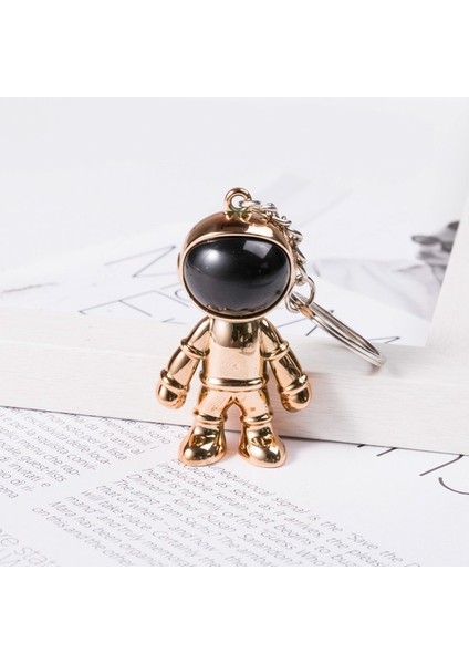 Altın Tarzı 3D Astronot Anahtarlık Uzay Robotu Uzay Adamı Anahtarlık (Yurt Dışından)