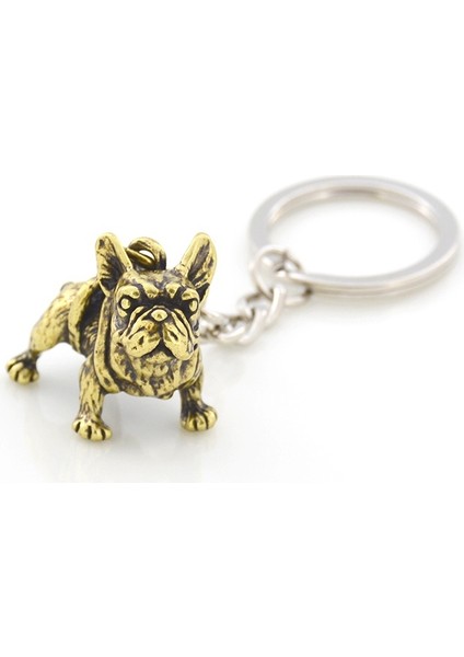 Beyaz Stil 1'Li Paket Vintage Retro Gümüş 3D French Bulldog Anahtarlıklar Sevimli Metal French Bulldog Köpek Anahtarlıklar Anahtarlıklar Pet Mücevher (Yurt Dışından) fırsatları