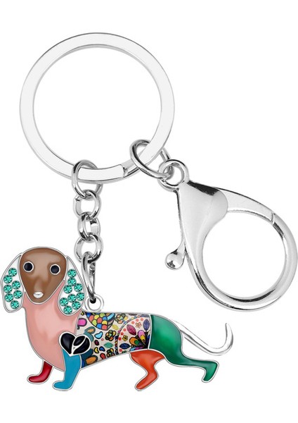 Mor Tarzı Kadınlar Için Dachshund Köpek Anahtarlık Takı (Yurt Dışından) fiyatları