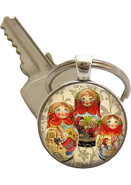 No.3 Boyutu Kırmızı Babuşka Bebek Kolye, Etnik Bebek Kolye, Rus Bebek Kolye, Rus Anahtarlık Anahtarlık (Yurt Dışından) modelleri