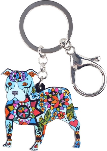 Kırmızı Stil Kadın Kızlar Için Akrilik Boston Terrier Pit Bull Köpek Anahtarlık Yüzük Moda Hayvan Takı Anahtarlıklar Çanta Cüzdan Kolye (Yurt Dışından) fiyatları