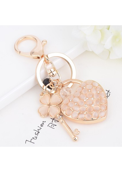 Çok Renkli Stil Kalp Anahtarlığı Renkli Opallerle Süslü Moda Klasik Çanta Anahtarlık (Yurt Dışından) modelleri