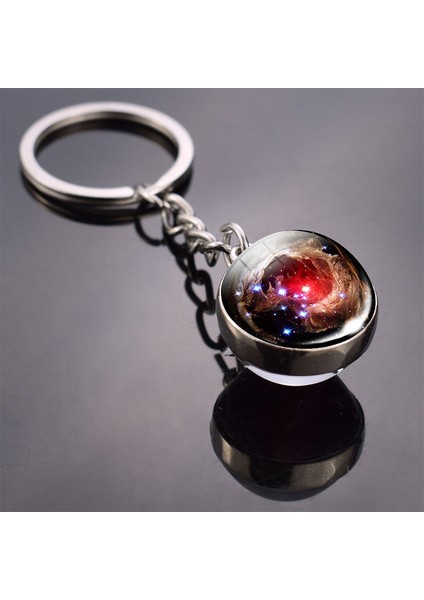 Gümüş Tarzı No.1 Boyutu Moda Cam Topuzu Uzay Nebula Galaksi Sanat Resim Çift Taraflı Cam Kolye Anahtarlık Güneş Sistemi Gezegen Uzay Anahtarlık Takı Noel leri (Yurt Dışından) fırsatları