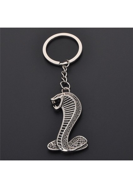 Gümüş Tarzı Ford Mustang Shelby Gt Cobra Metal Araba Logo Anahtarlık Chaveiro Llavero Anahtar Tutucu (Yurt Dışından)