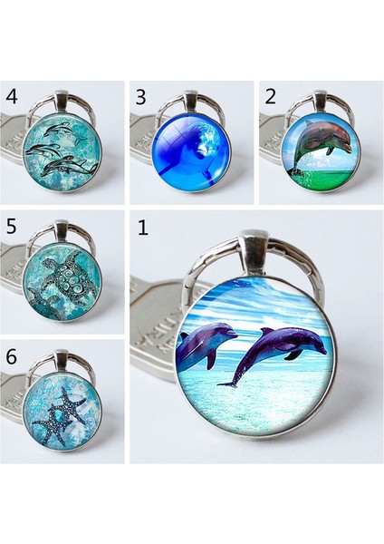 No.5 Boyutu Dolendant Dolphin Anahtarlık Deniz Hayvanı Takı.Hayvan Kolye, Doğum Günü si (Yurt Dışından) modelleri