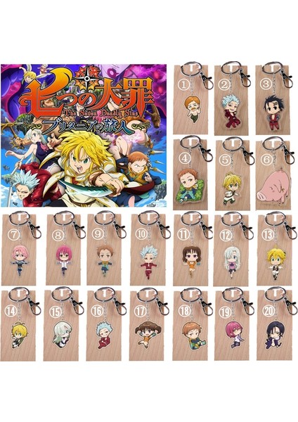 No.3 Boyutu Yedi Ölümcül Anahtarlık Oyuncak Meliodas Elizabeth Liones Diane Ban Gowther Akrilik Anahtarlık Anime Anahtarlık (Yurt Dışından)