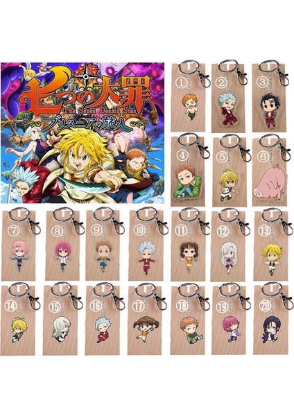 No.3 Boyutu Yedi Ölümcül Anahtarlık Oyuncak Meliodas Elizabeth Liones Diane Ban Gowther Akrilik Anahtarlık Anime Anahtarlık (Yurt Dışından) modelleri