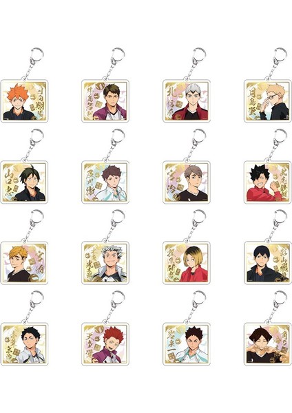 H03. Anime Haikyuu Sevimli Voleybol Karasuno Nekoma Anime Karasuno Lisesi Kaderli Savaş Anahtarlık Çizgi Film Akrilik Anahtarlıklar ler (Yurt Dışından)