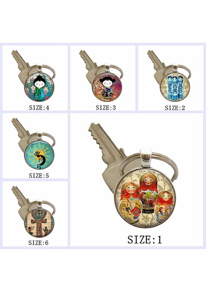 No.4 Boyutu Kırmızı Babuşka Bebek Kolye, Etnik Bebek Kolye, Rus Bebek Kolye, Rus Anahtarlık Anahtarlık (Yurt Dışından) fiyatları