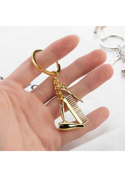 Altın Ve Gümüş Tarzı 2 Adet Yeni Kişilik Saç Kurutma Makinesi Tarak Kombinasyonu Kolye Anahtarlık Kuaför Araçları Saç Stilisti Veya Fön Salonu Yaratıcı (Yurt Dışından) modelleri