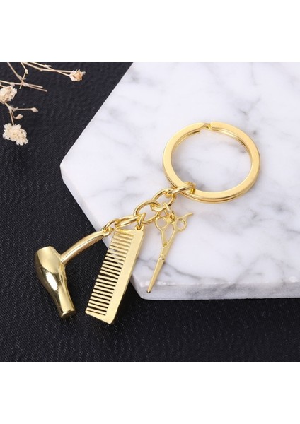 Altın Ve Gümüş Tarzı 2 Adet Yeni Kişilik Saç Kurutma Makinesi Tarak Kombinasyonu Kolye Anahtarlık Kuaför Araçları Saç Stilisti Veya Fön Salonu Yaratıcı (Yurt Dışından) indirimleri