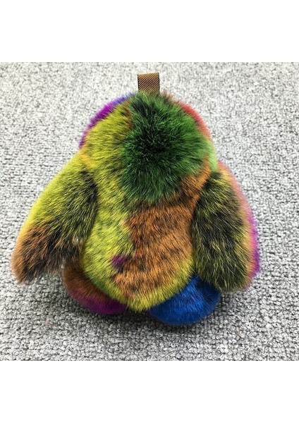 Çok Renkli Stil Sevimli Sahte Kürk Tavşan Püskülü Anahtarlık Çanta Süsü Anahtarlık Tüylü Renkli Tasarım (Yurt Dışından) fırsatları