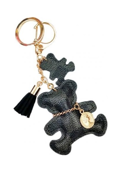 Bej Tarzı Sevimli Ayıcık Süsü Suni Deri Püskül Kolye Anahtarlık Çanta Süs Araba Anahtar Takı (Yurt Dışından) fiyatları